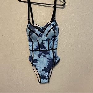 Blue Tie Dye One Piecs